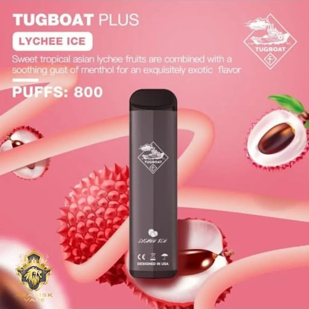 Tugboat Plus - Lychee Ice 800 Puffs 50mg Tugboat