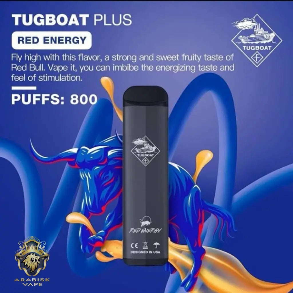 Tugboat Plus - Red Energy 800 Puffs 50mg Tugboat