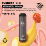 Load image into Gallery viewer, Tugboat Plus - Strawberry Banana 800 Puffs 50mg Tugboat