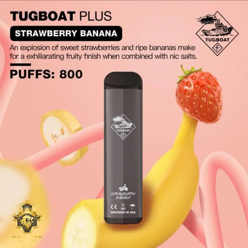 Tugboat Plus - Strawberry Banana 800 Puffs 50mg Tugboat