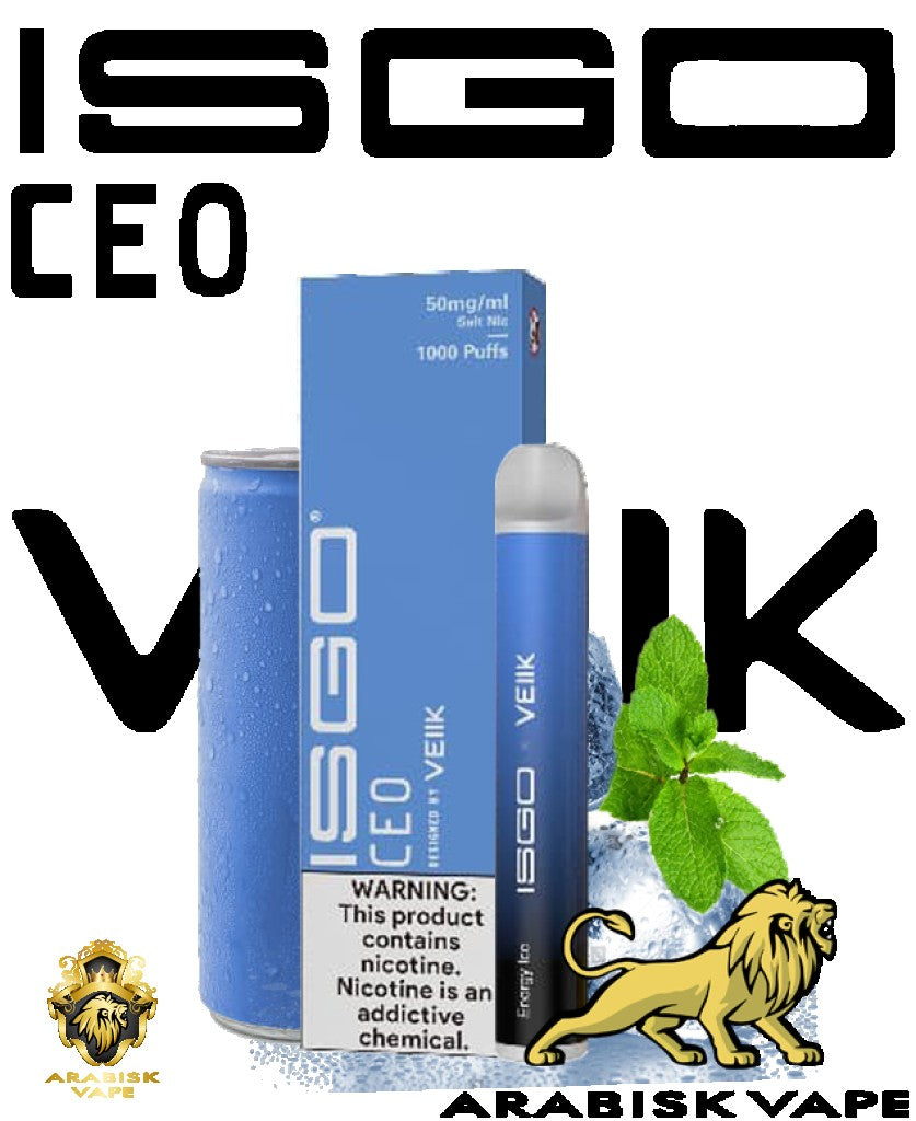 VEIIK - ISGO CEO Energy Ice 1000 Puffs 50mg VEIIK