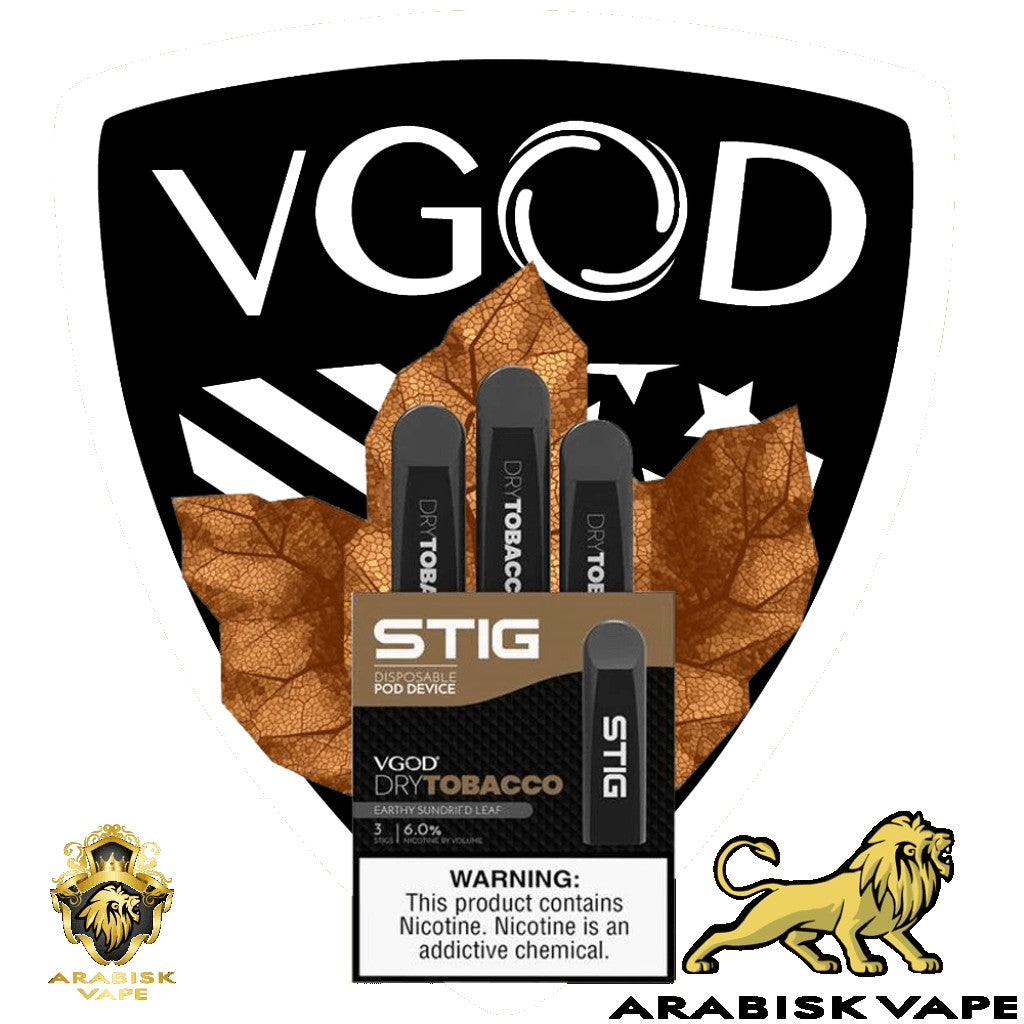 VGOD - STIG Dry Tobacco Disposable Device 270 Puffs 60mg VGOD