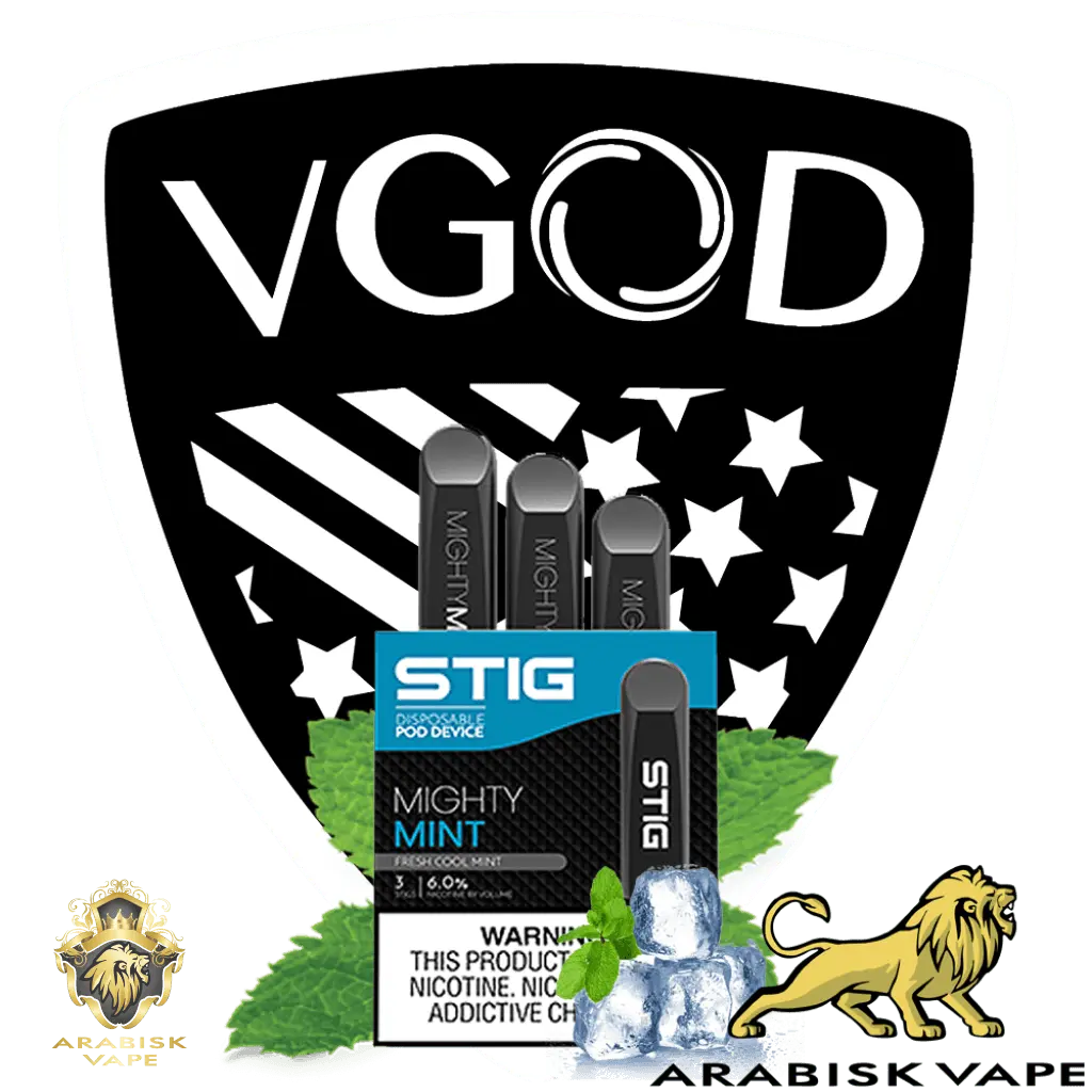 VGOD - STIG Mighty Mint Disposable Device 270 Puffs 60mg VGOD