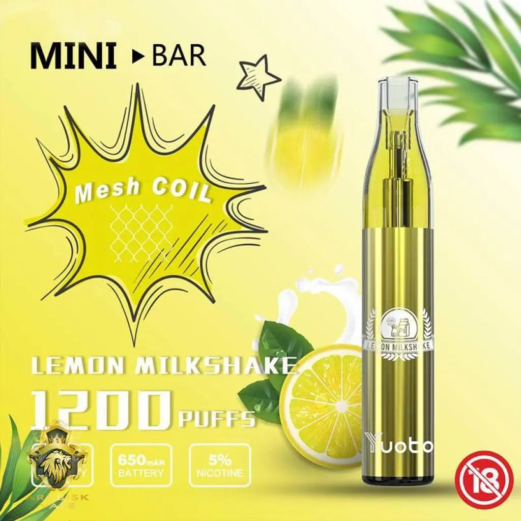 Yuoto Mini Bar - Lemon Milkshake 1200 Puffs 50mg Yuoto